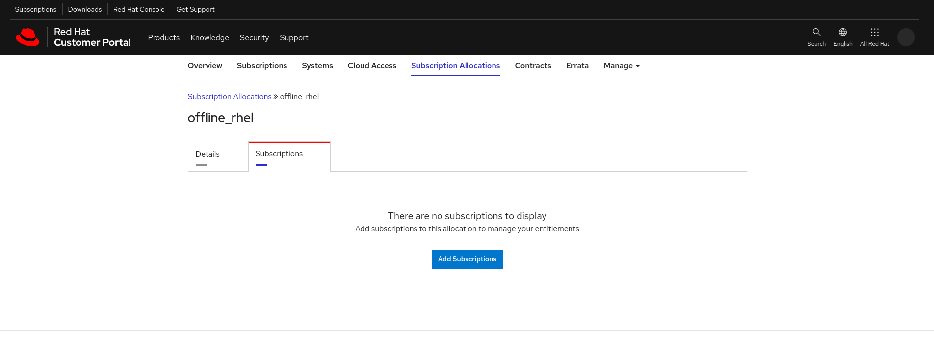 「サブスクリプション」タブでサブスクリプションを追加します
