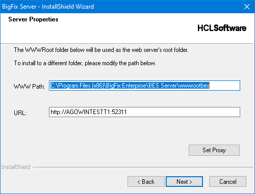 プロキシー接続を構成するかどうかを選択できます