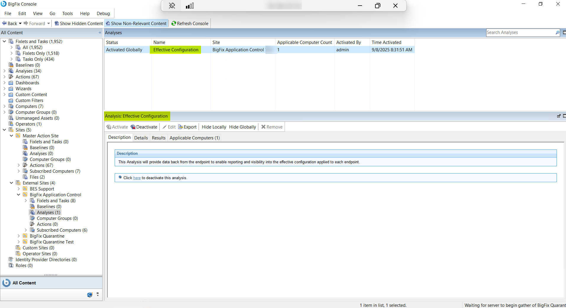 View the effective configuration of an endpoint