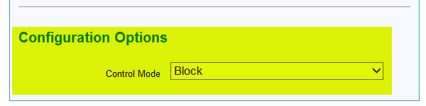 Setting control mode on endpoint