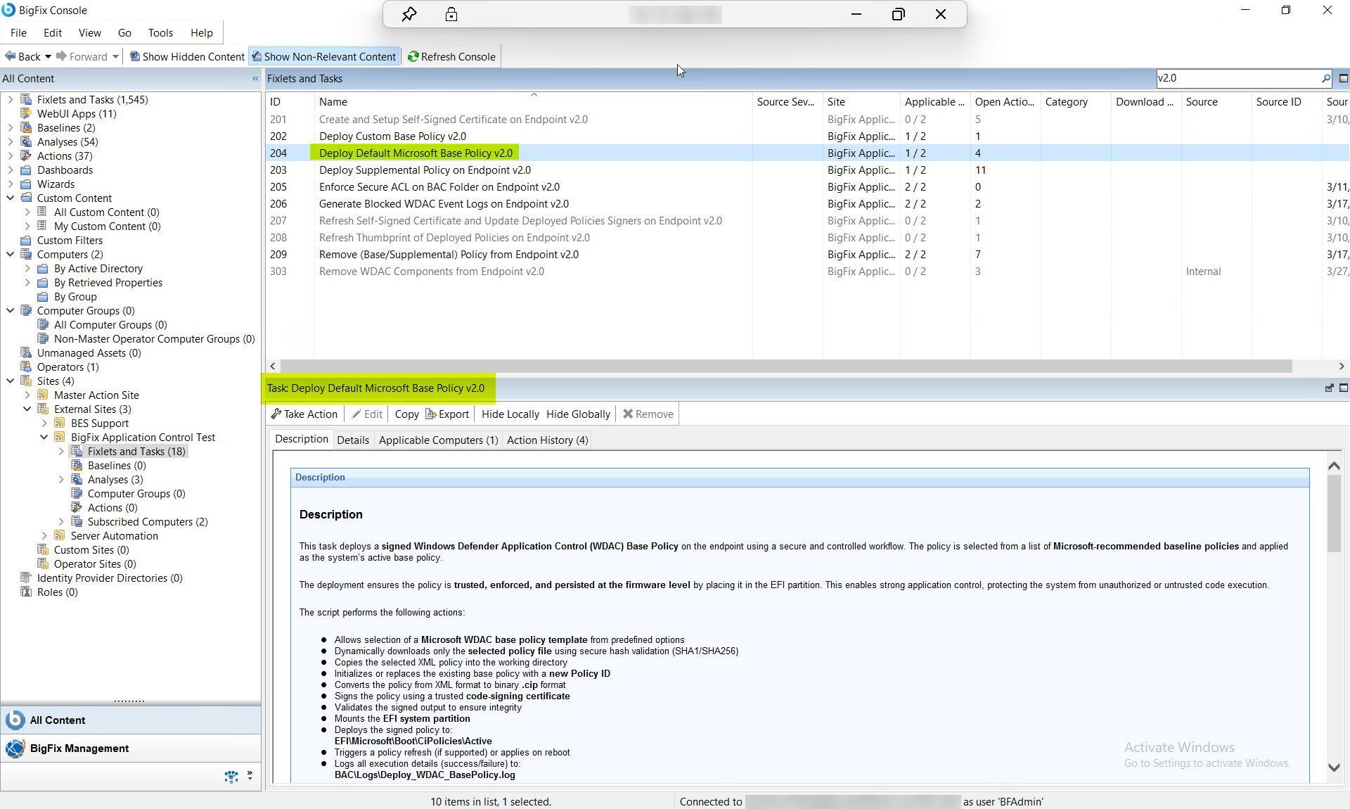 Deploy Default Microsoft Base Policy v2.0
