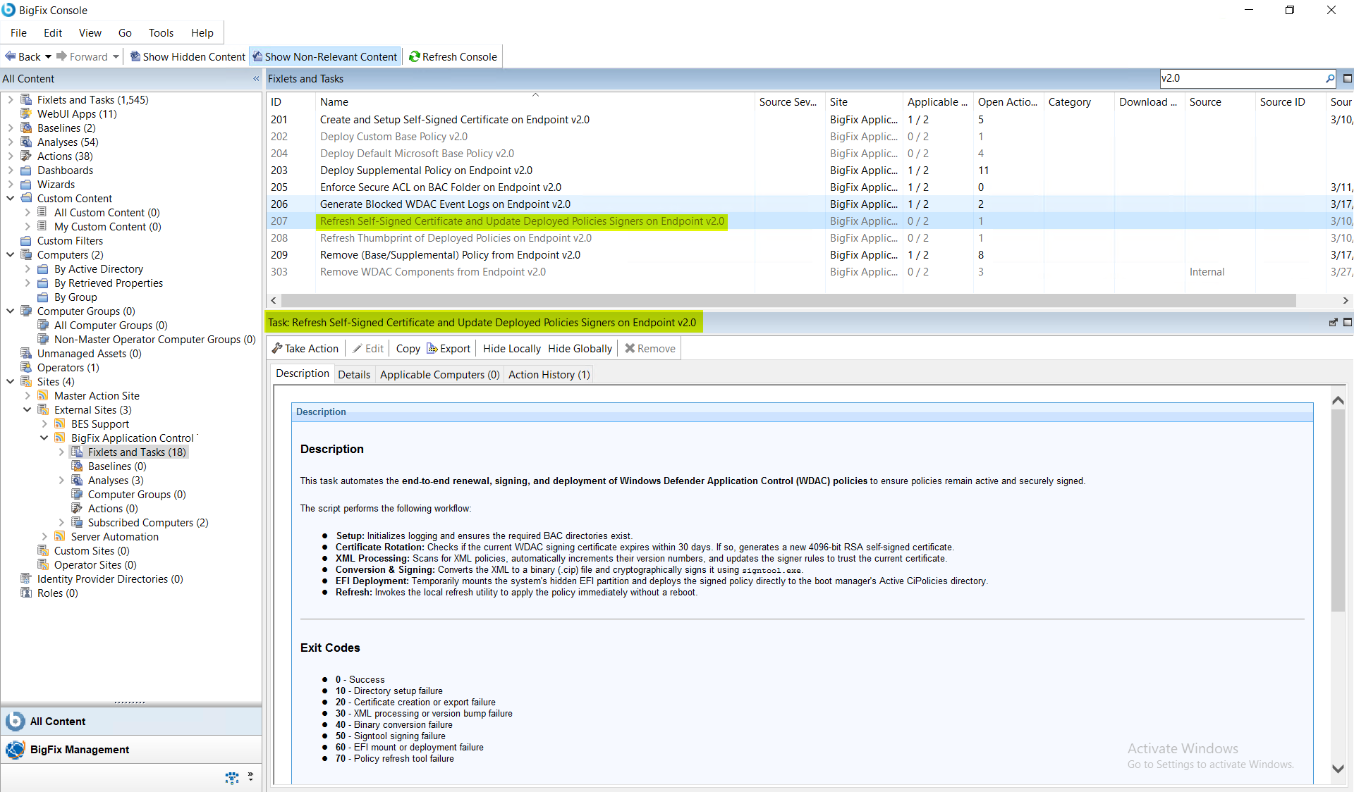 Refresh Self-Signed Certificate and Update Deployed Policies Signers on Endpoint v2.0