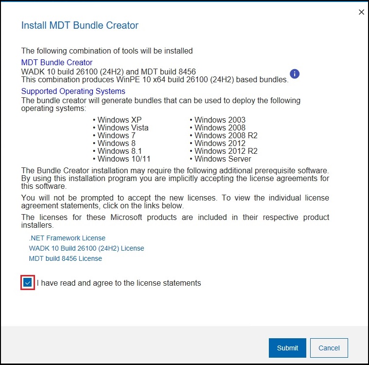 Install Bundle Creator Wizard