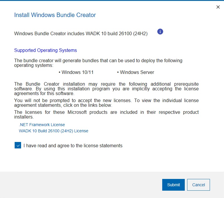 Install Bundle Creator Wizard