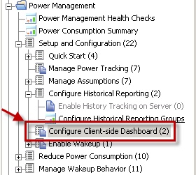 Client-side dashboard navigation tasks for enabling and disabling the dashboard