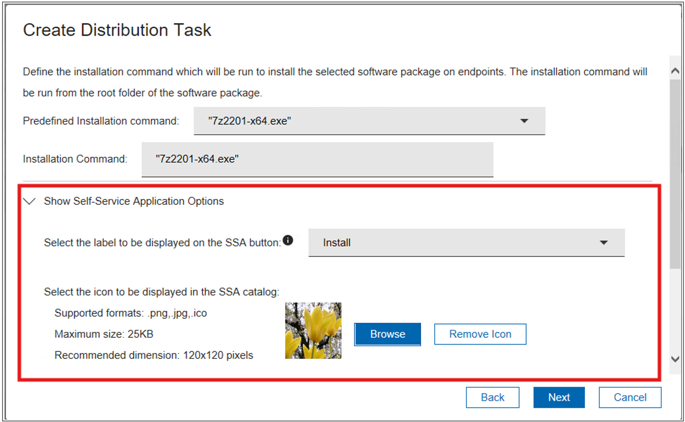 Create Distribution Task window