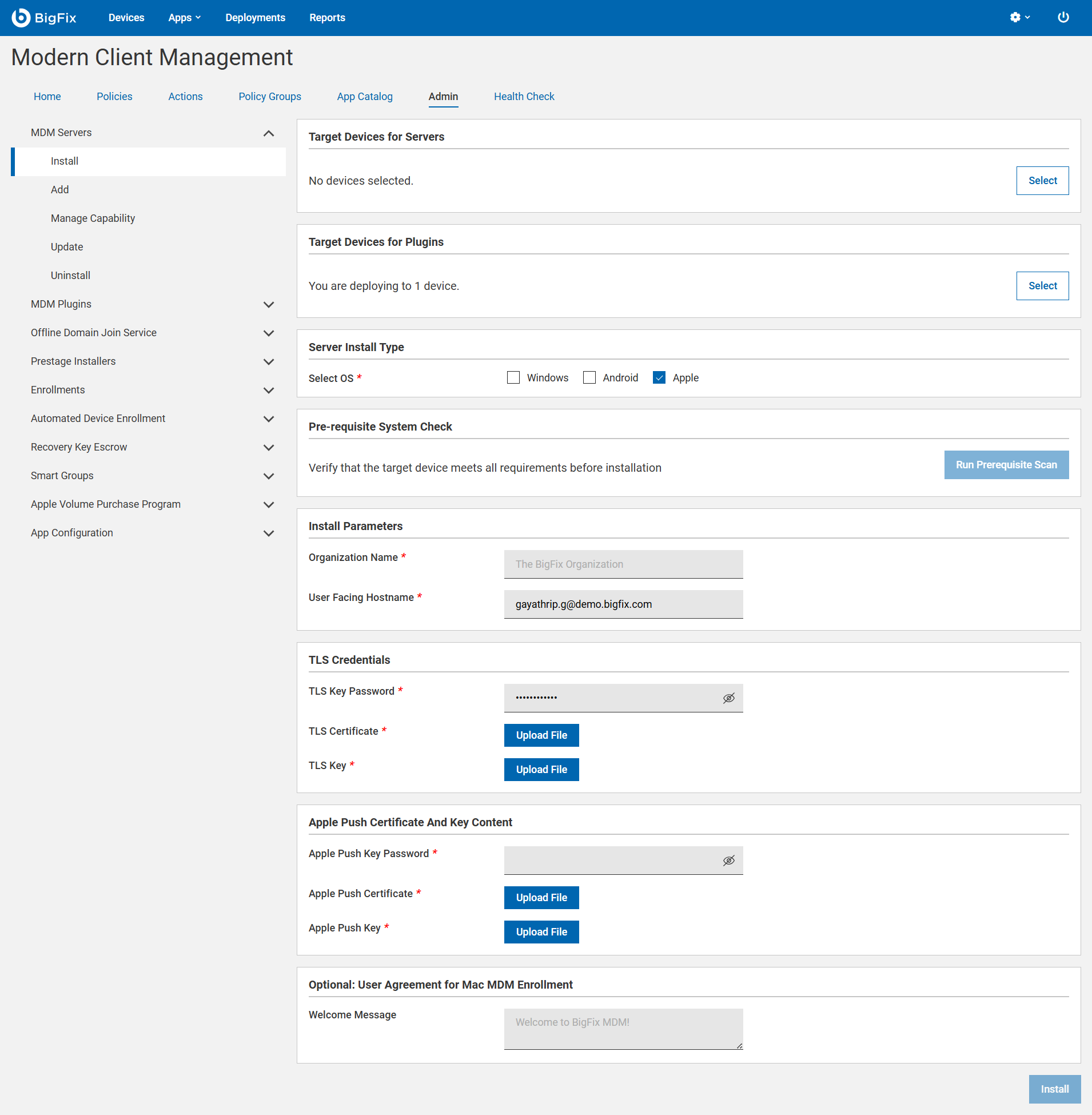 Install MDM Server
