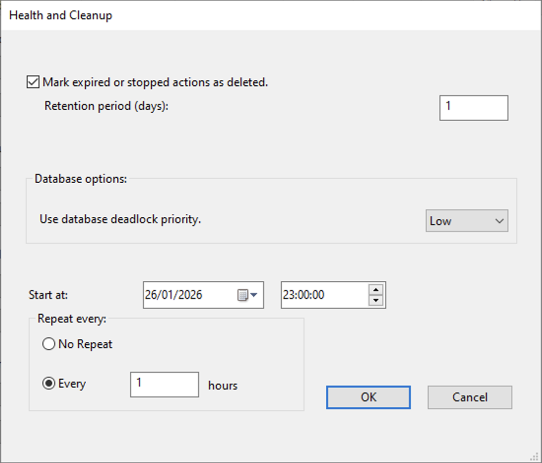 Schedule Health and Cleanup