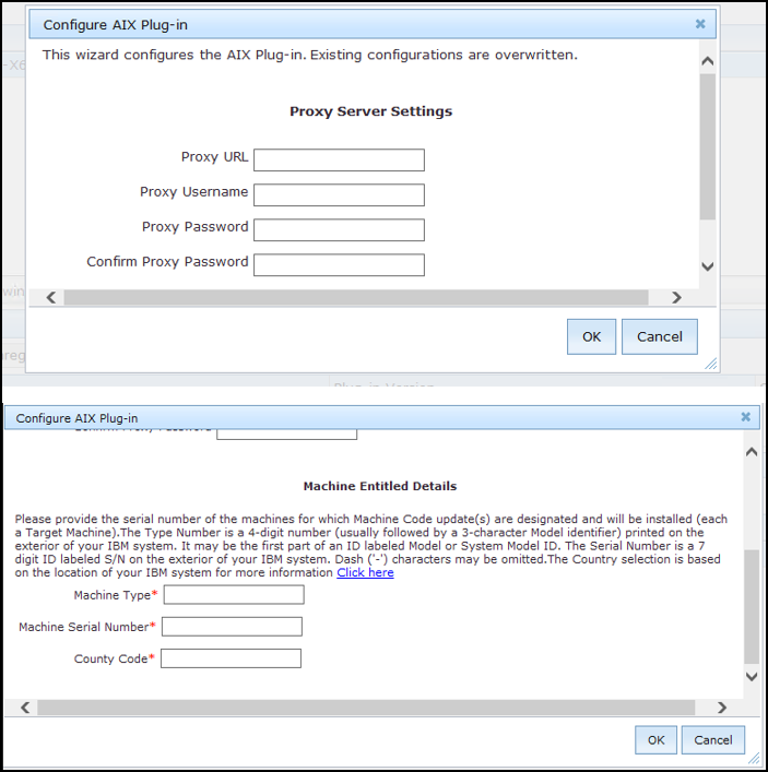 Configure AIX download plug-in wizard