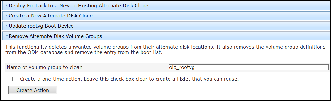 Delete unwanted volume groups