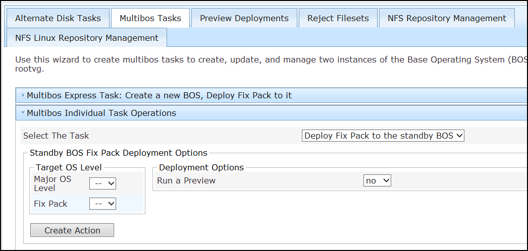 Deploying Fix Packs to the standby BOS
