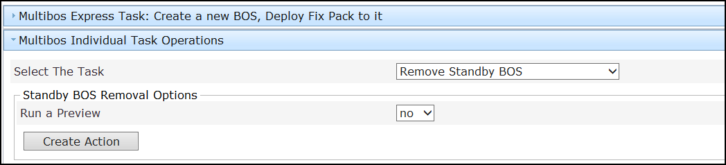 Removing a standby BOS