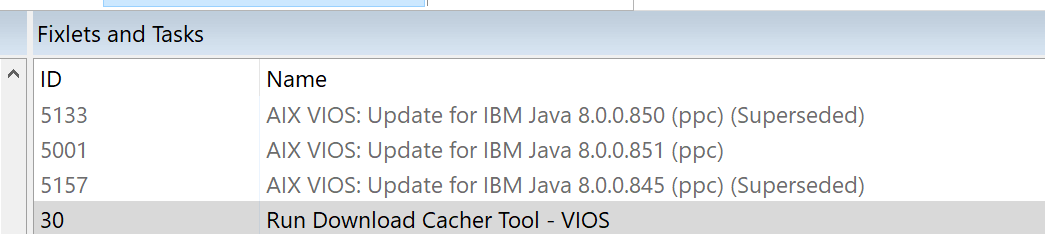Run Download Cacher Tool - VIOS task