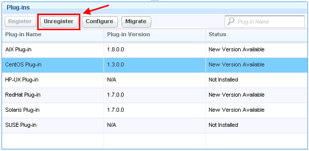 Unregister the CentOS download plug-in