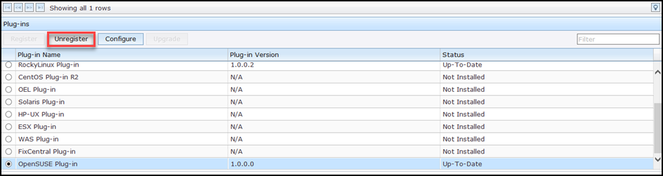 Unregister the OpenSUSE download plug-in