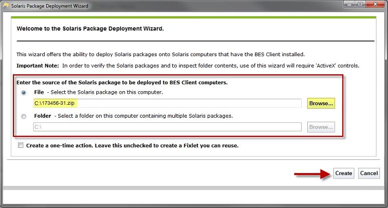 Solaris Package Deployment Wizard