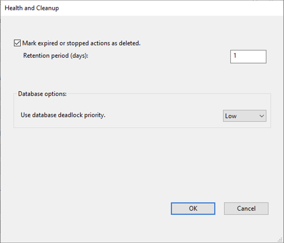 Run Health and Cleanup