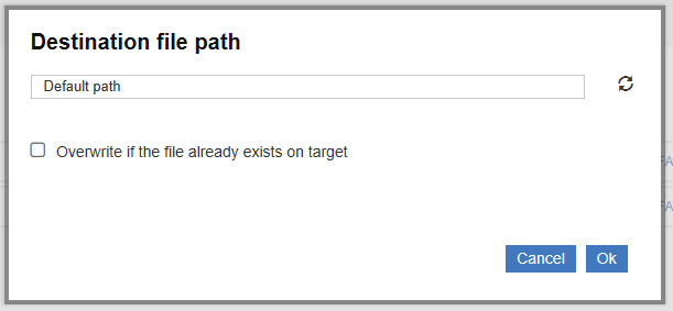 Destination file path