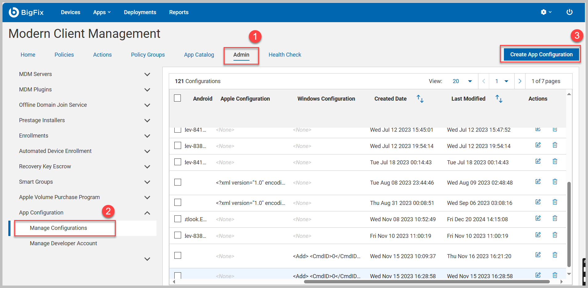 Mobile App Configuration