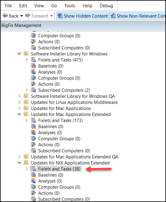 Fixlets and Tasks