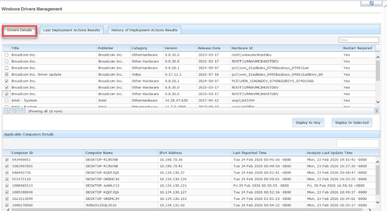 Deploy to Selected Screenshot (A)