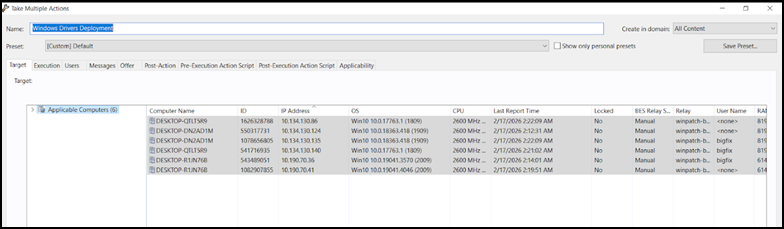 Deploy to Selected Screenshot (B)