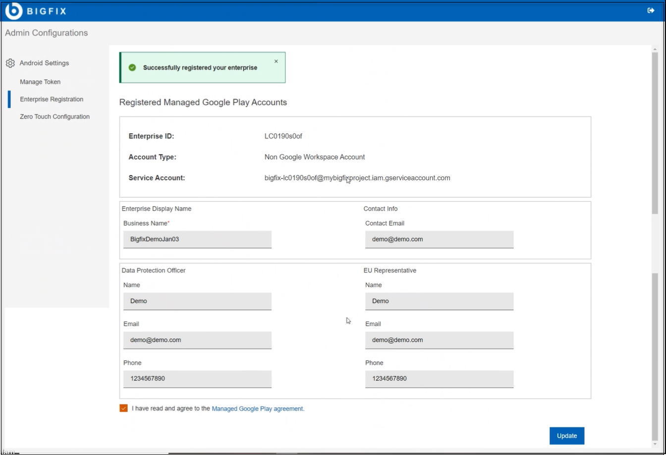 Enterprise registered