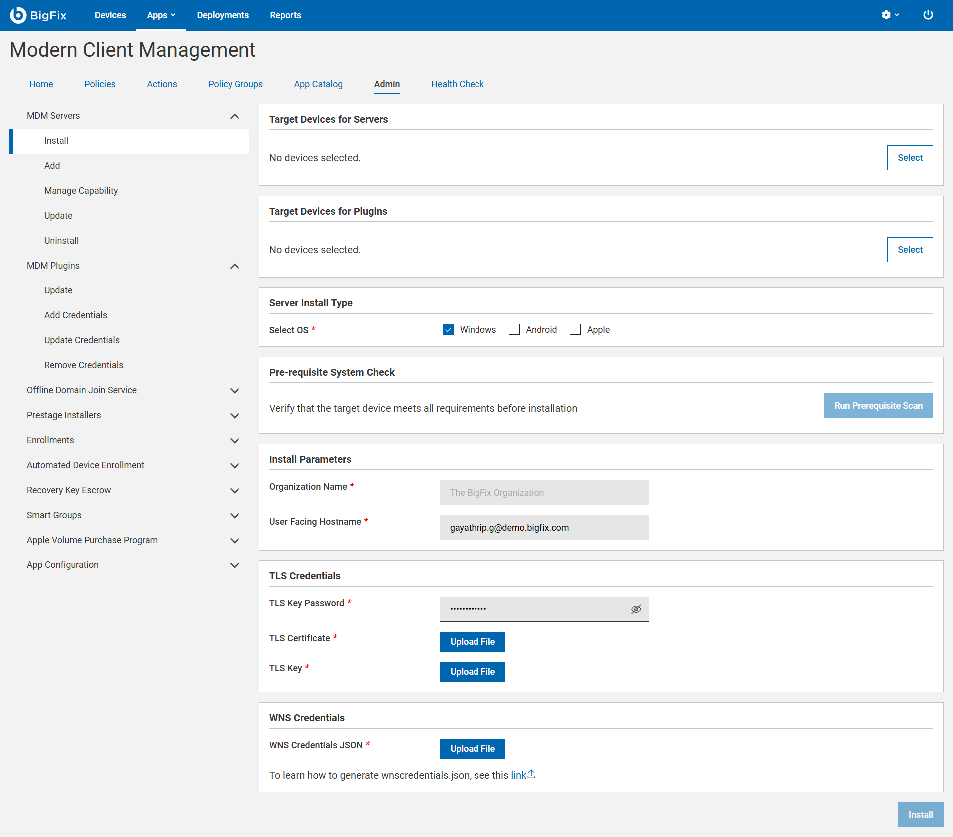 Install MDM Server