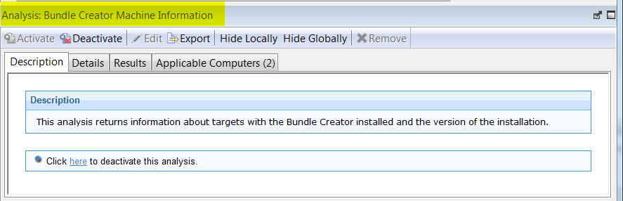 Bundle Creator Machine Information analysis