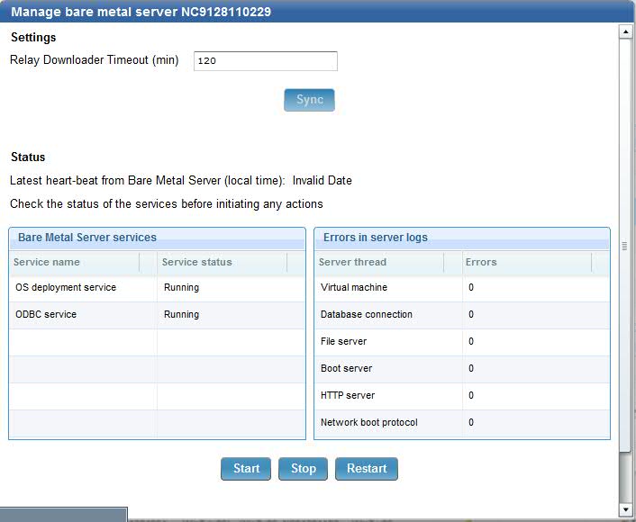 Bare Metal Server Status