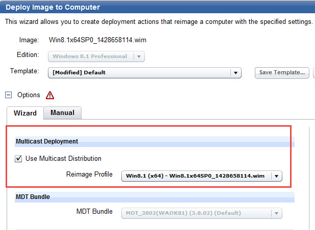 Deploy to Computer using multicast