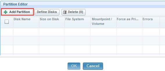 Linux partition editor in bare metal profile