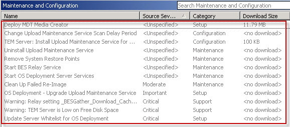 Maintenance and Configuration tasks