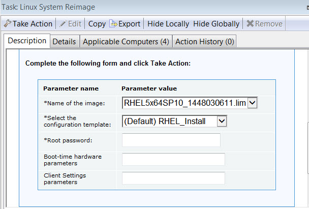 Linux System reimage task