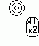 Symbol denoting Click the left mouse button twice