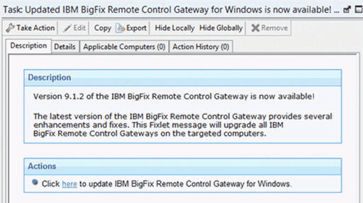 task to update the windows gateway