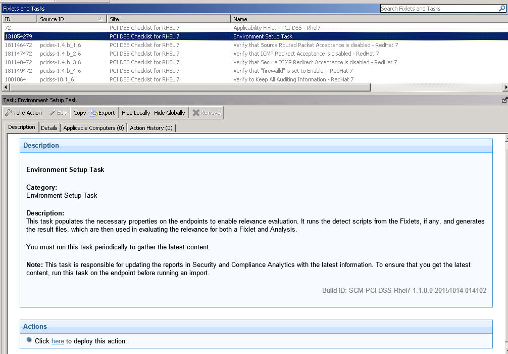 Environment Setup Task in the PCI DSS Checklist for MS IIS 7 site