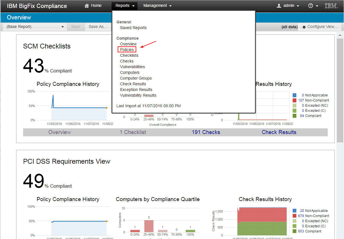 List of available policies
