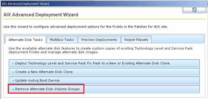 代替ディスク・ボリューム・グループの削除