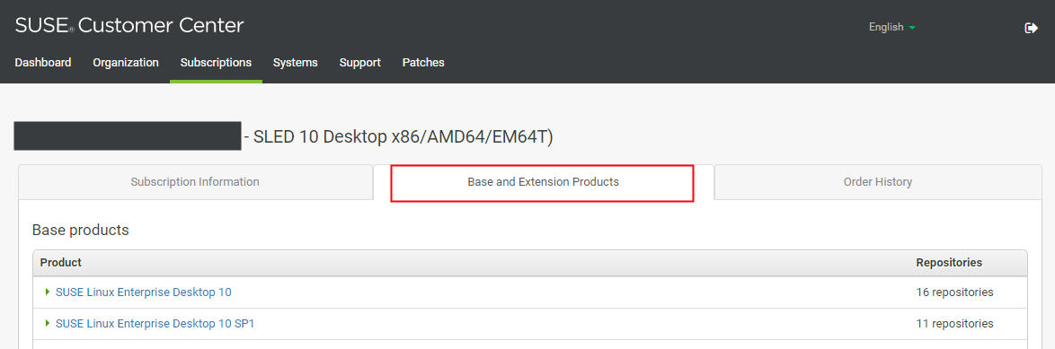 基本および拡張製品 (Base and Extension Products)