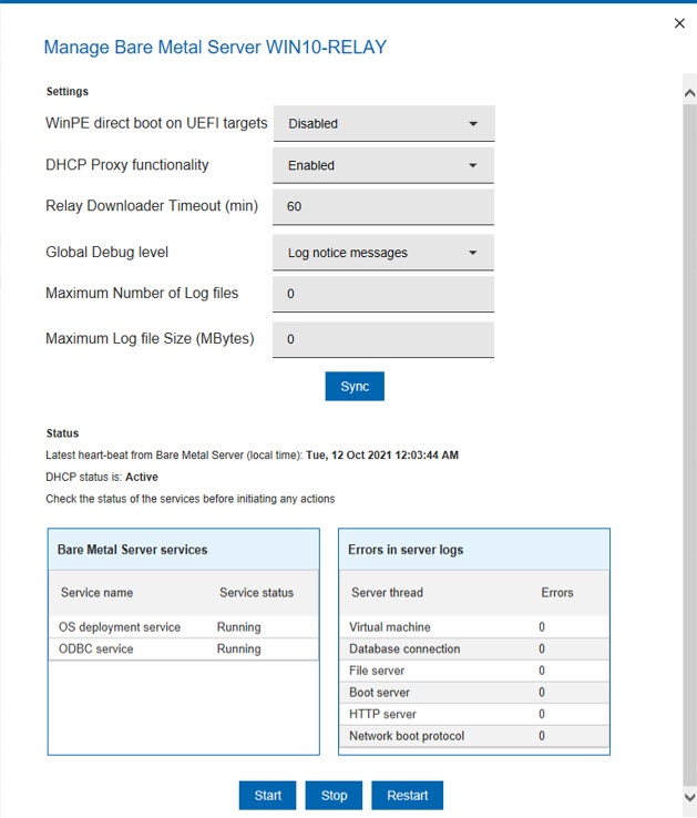 Bare Metal Server Status