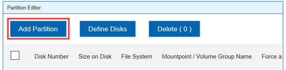 Linux partition editor in bare metal profile