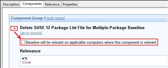 Baseline component option