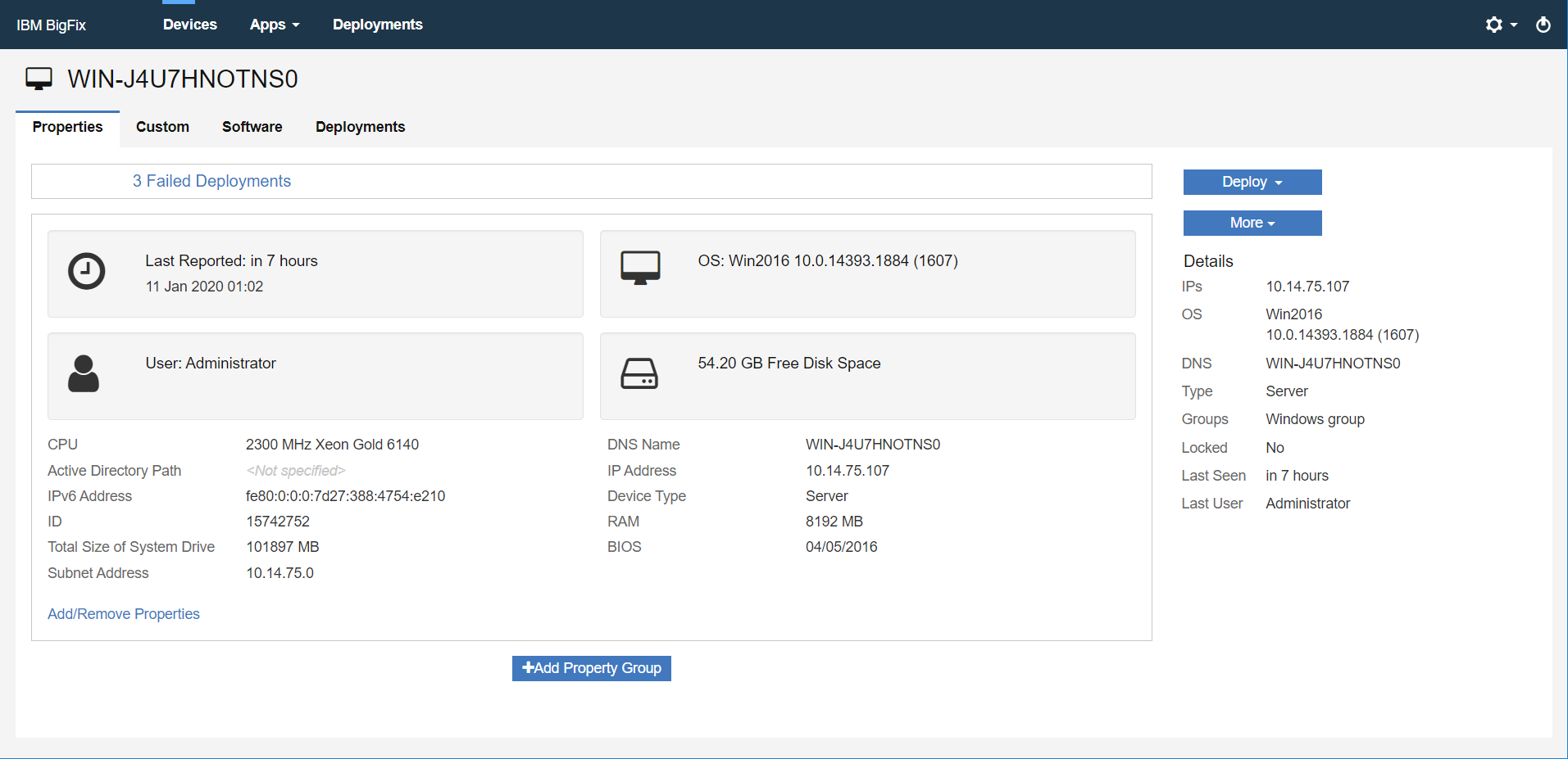 Image of a Device document and its Query button.