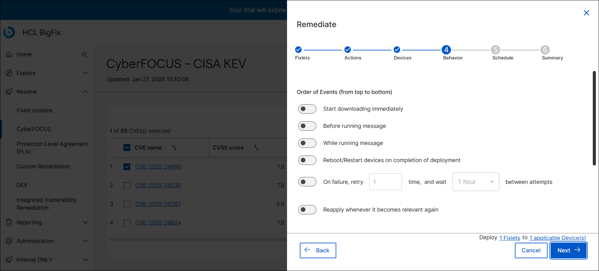 Remediate Flow Sequence