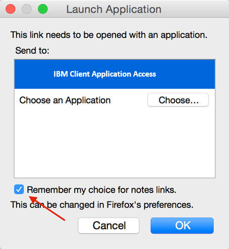 Launch Application dialog