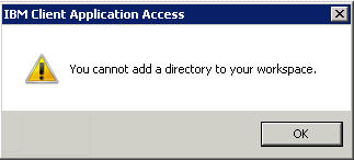 You cannot add a directory to your workspace