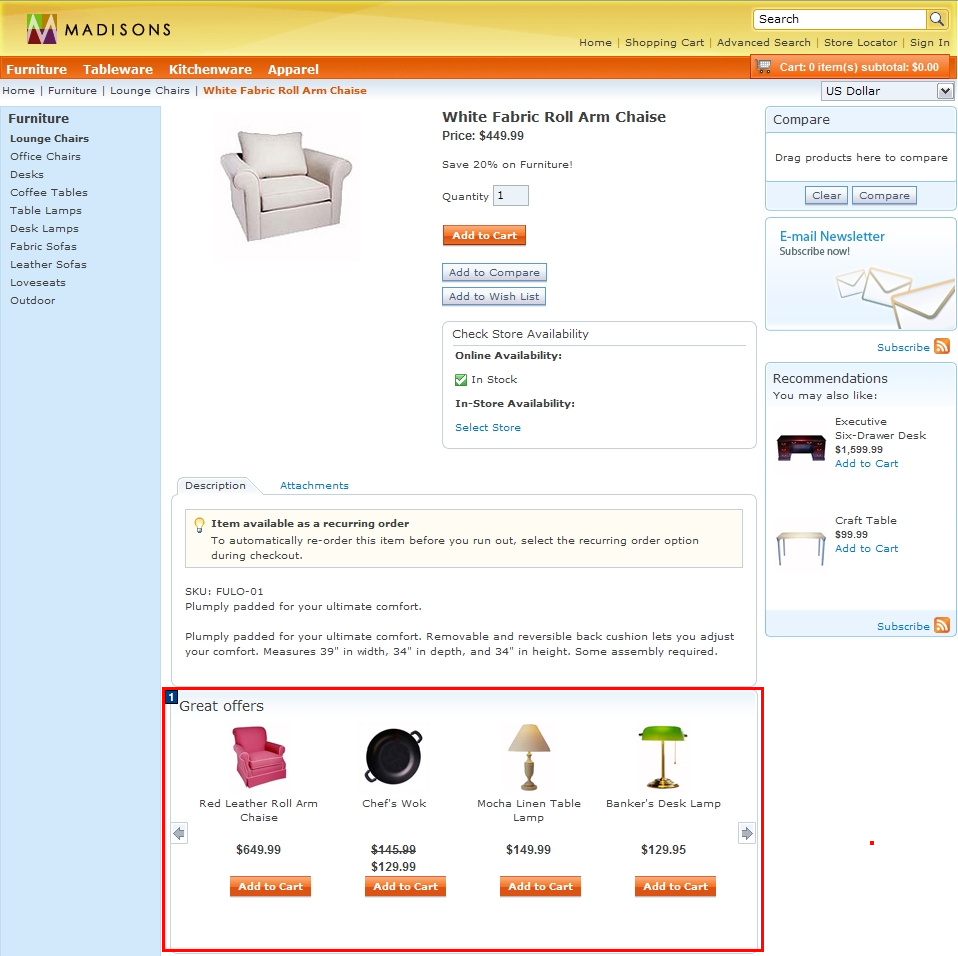 IBM Product Recommendations e-Marketing Spot