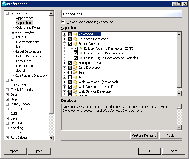 Ensuring that Eclipse Modeling Framework (EMF) is checked