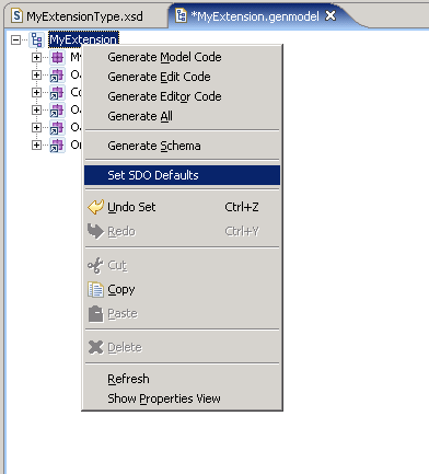 Screen capture of SDO Defaults